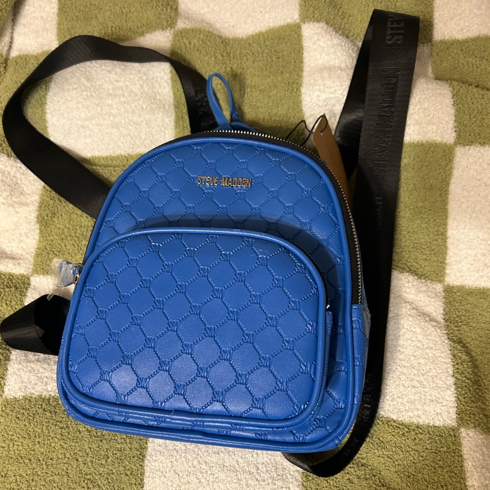 Steve Madden blue mini backpack